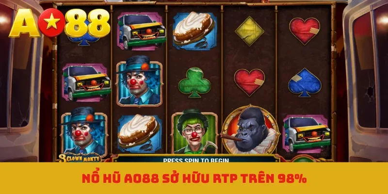 Nổ hũ AO88 sở hữu RTP trên 98%